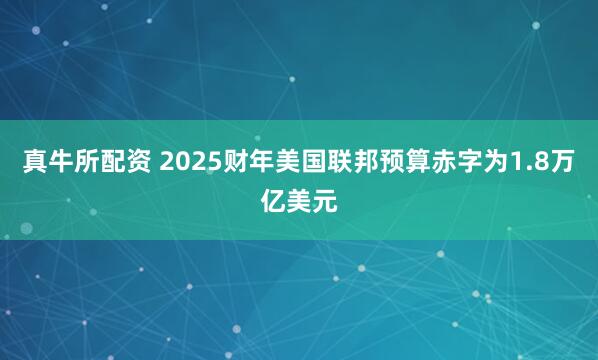 真牛所配资 2025财年美国联邦预算赤字为1.8万亿美元